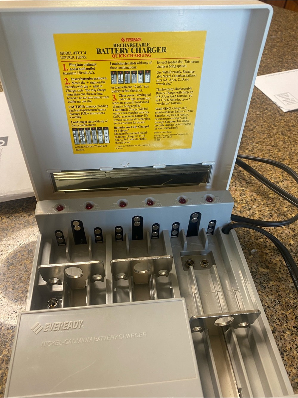 Gray Rechargeable Battery Charger
